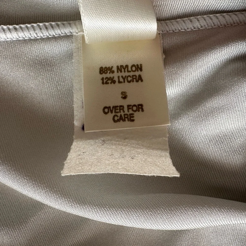 Vintage Gold Crown Label Victoria’s Secret Union Made Metallic Silver Swimsuit S - Picture 8 of 10